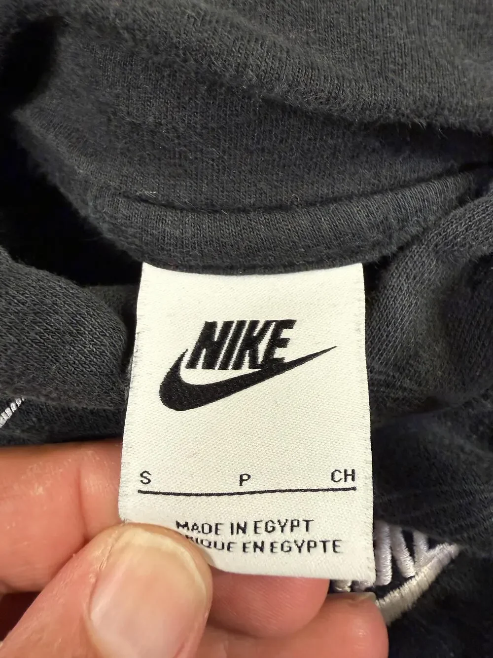 Nike Hoodie Mens Small Gray Pullover Fleece Sweatshirt Multicolor Swoosh Logo